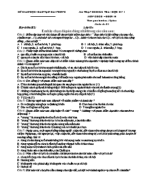 2 Đề kiểm tra học kỳ I môn Giáo dục công dân Lớp 10 - Sở GD & ĐT Hải Phòng